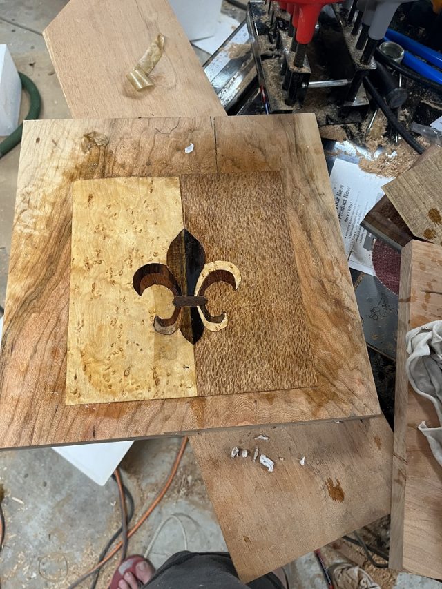 Fleur De Lis Marquetry Wall Art